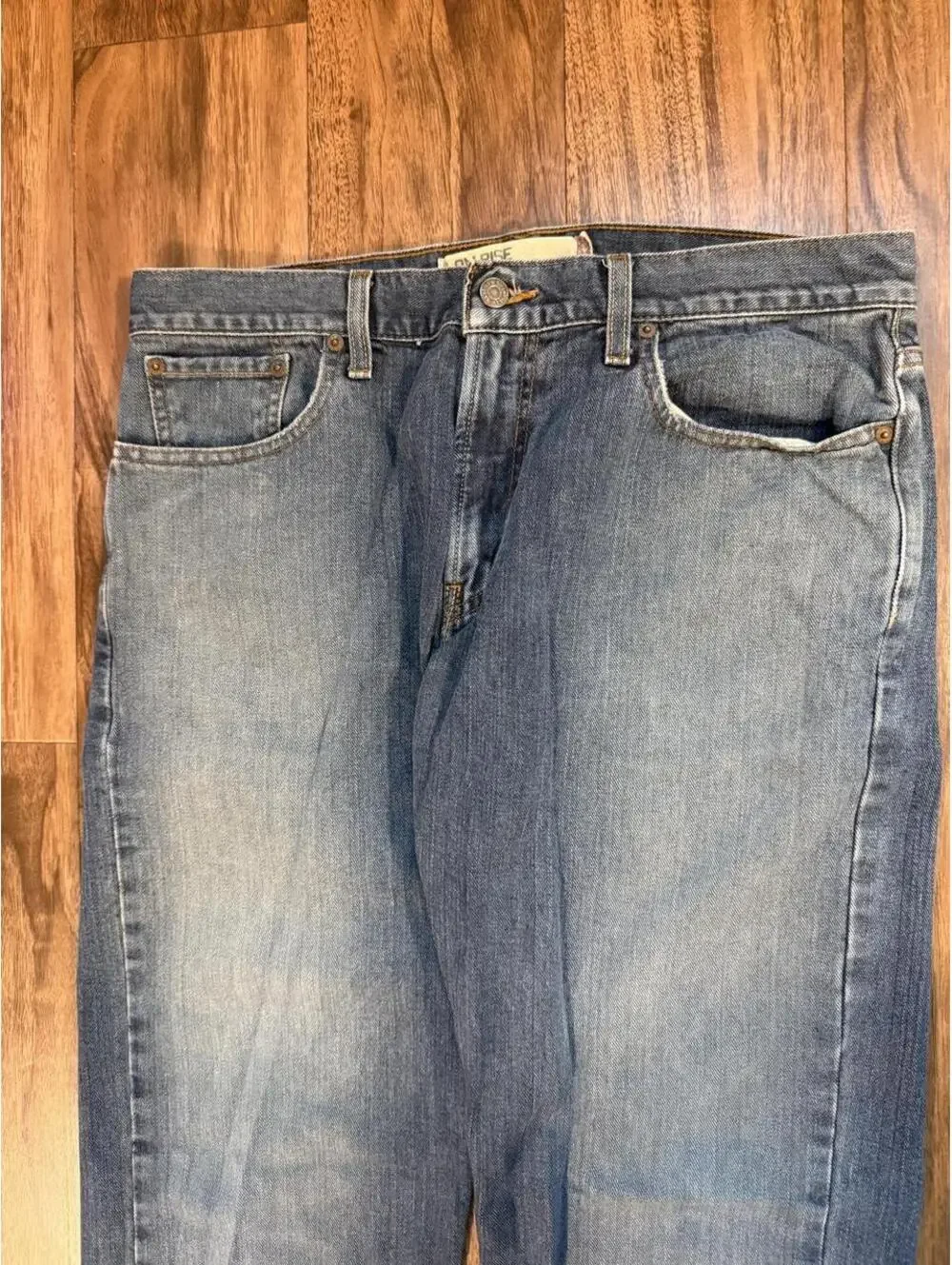 Vintage Levis 527 Baggy Low Rise Boot Cut Flare Distressed Jeans Size 34x30